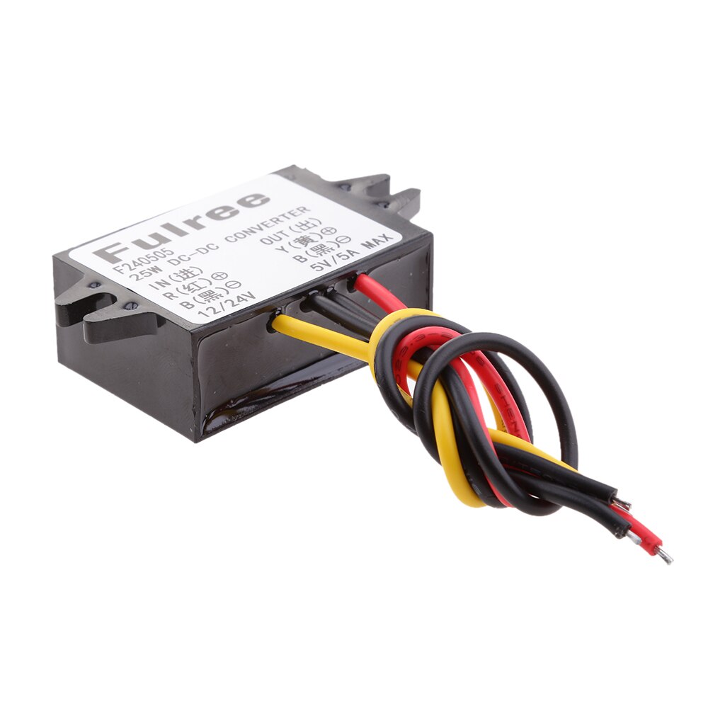 DC-DC Converter Step-Down Buck 12V/24V to 5V 5A 25W Car Power Converter for Car Vehicle