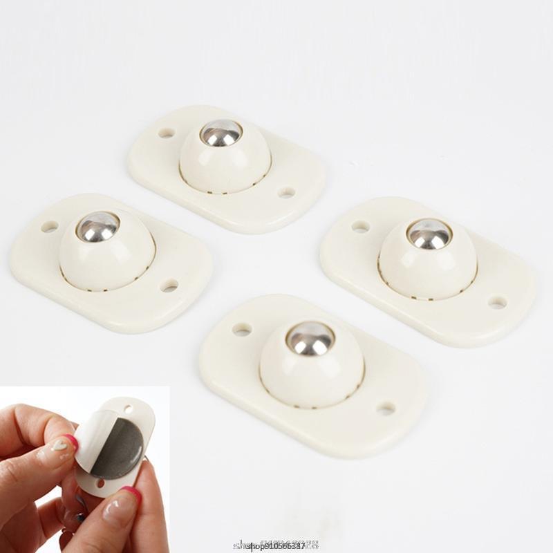 4/8/12 Pcs 360° Rotatable Caster Wheels Self Adhesive Universal Wheels Mini Swivel Wheels for Storage Boxes Small Furniture Ma26