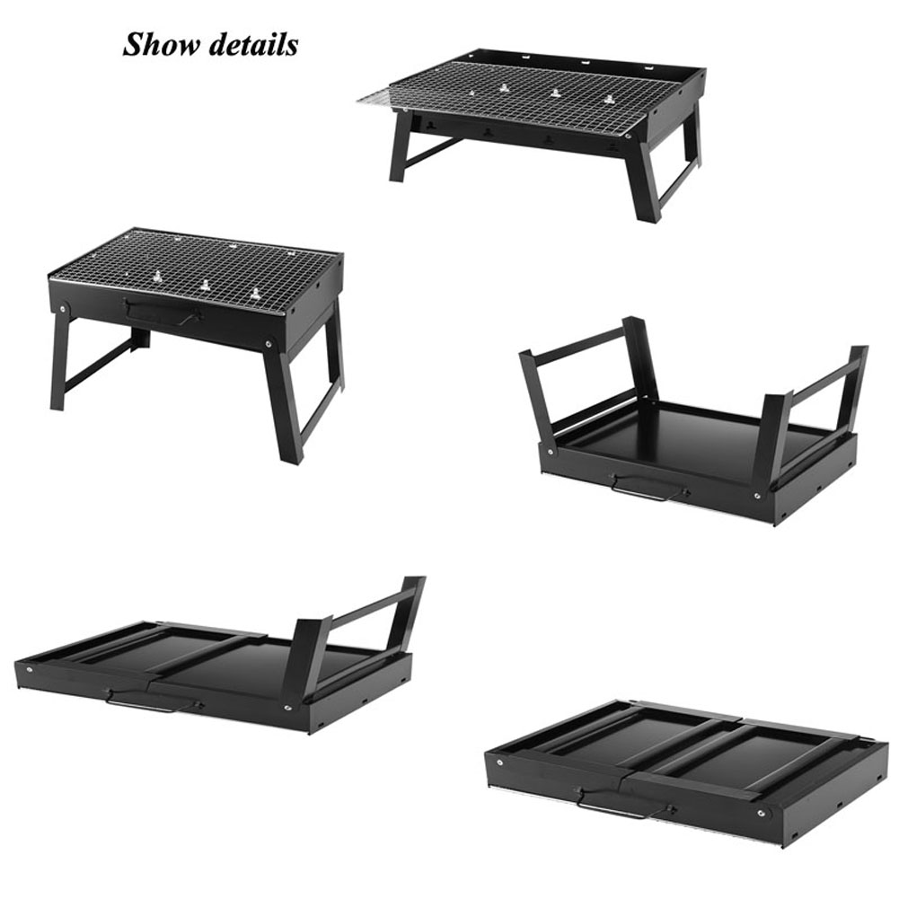 Portable BBQ Barbecue Grill Folding Charcoal Outdoor Camping Patio Stove Smoker