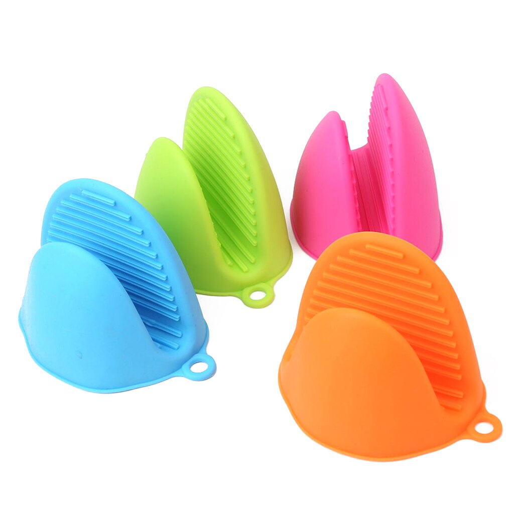 1pcs Heat Resistant Silicone Glove Microwave Oven Mitts Anti-slip Anti Scald Hand Clip Kitchen Cooking Pinch