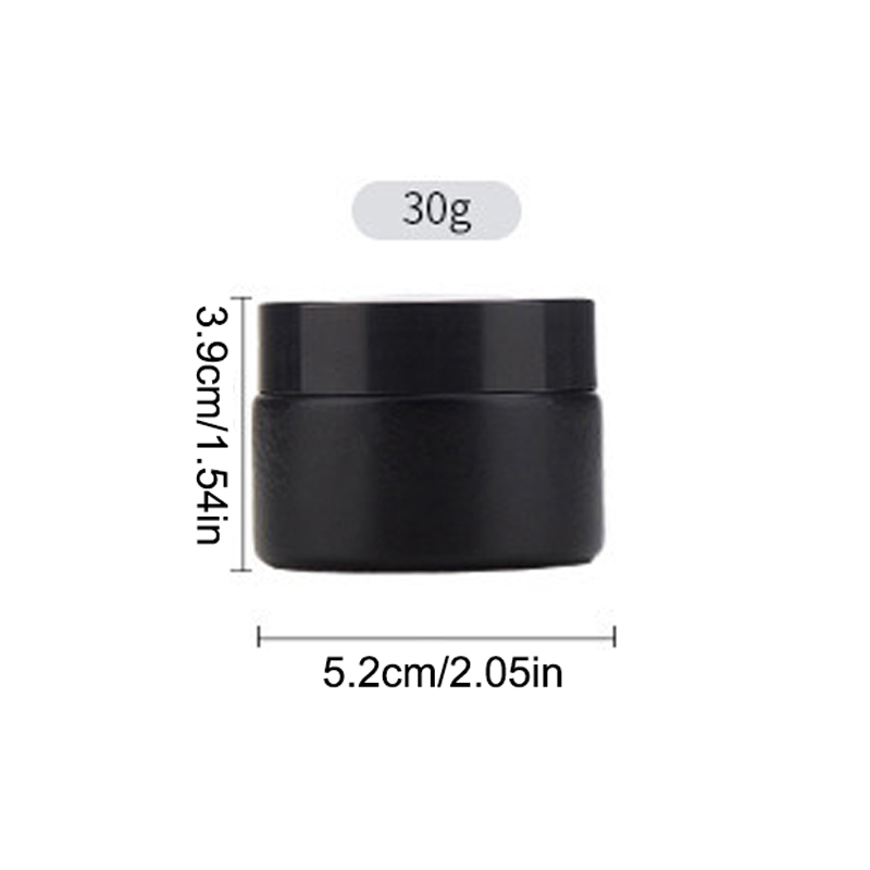 Plastic Lid Empty Jars Black Glass Cream Jar Cosmetic Container 10/30/60g Glass Bottle Make Up Container Travel Cosmetic Jars: light green