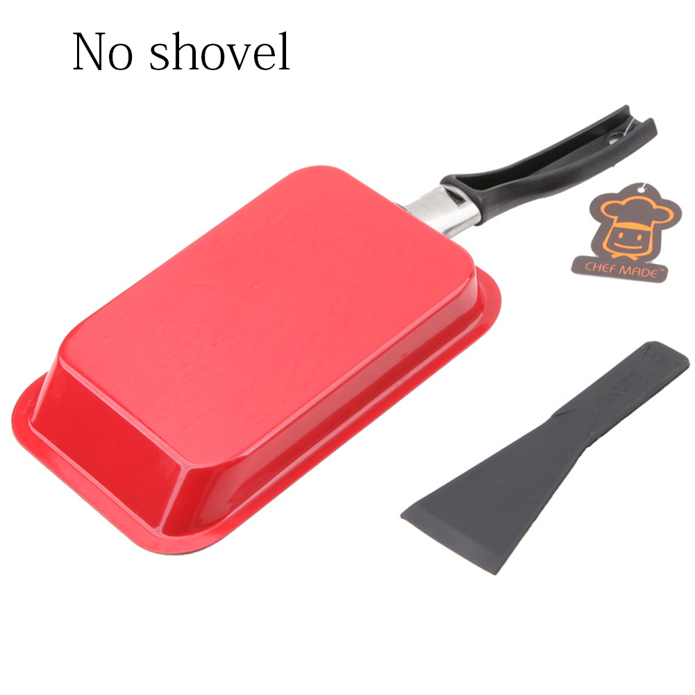 Sartenes antiadherentes japonesas rectangulares, sartén para tortilla Tamagoyaki, sartén antiadherente para freír huevos, recipiente de panqueque, utensilios de cocina: Rojo