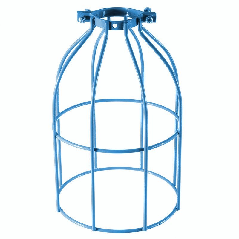 Smuxi Lampe Abdeckungen Jahrgang Stahl E27 Birne Schutz Klemme Auf Metall Lampe KäFeige retro Müer Licht Industrielle Anhänger Lichter: Himmel Blau