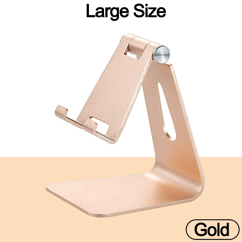 Metal Rotation iPad Holder For iPad 9.7 10.2 10.5 11 12.9 inch Tablet Desktop Stand For Samsung Xiaomi Huawei Phone Tablet: Large-Gold
