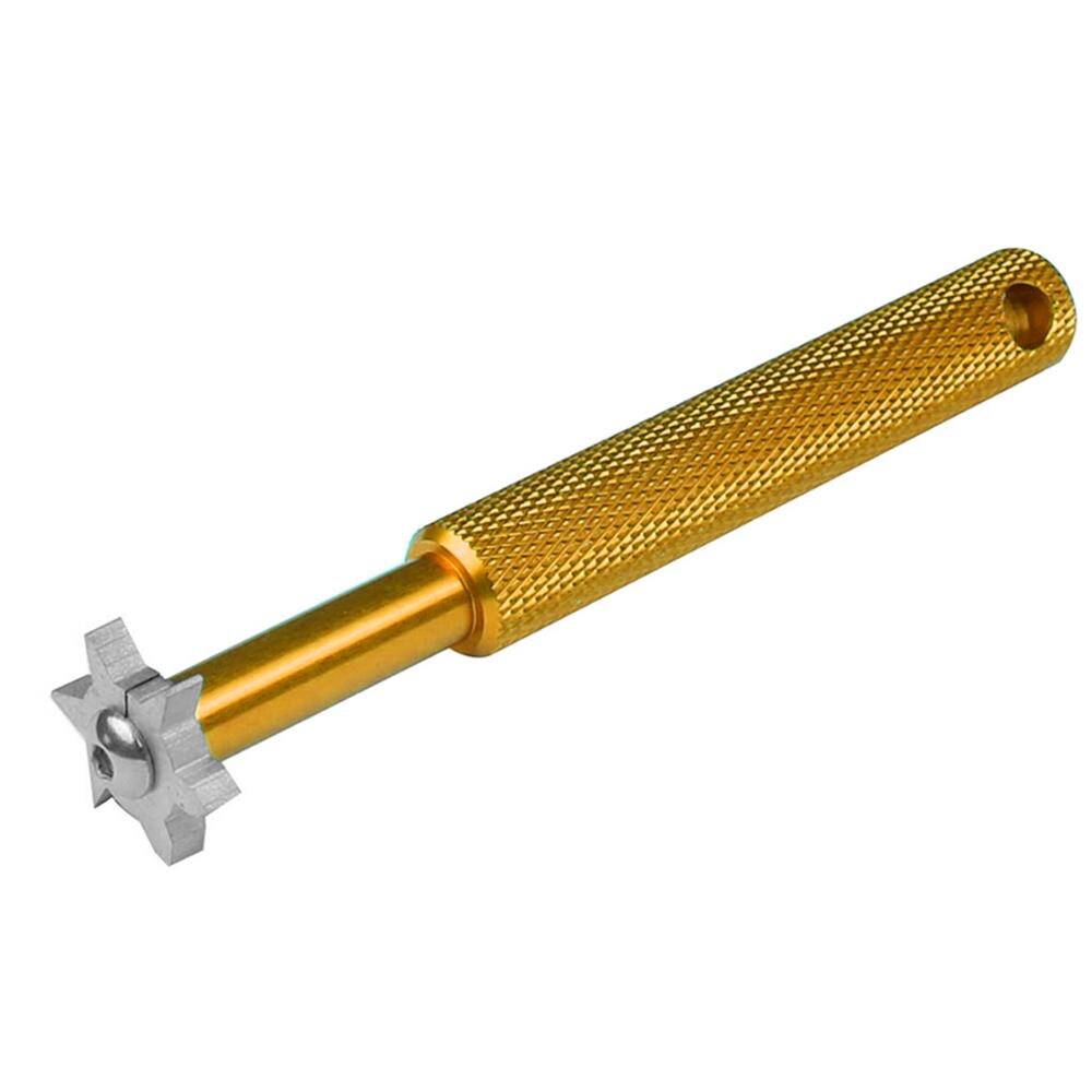 Portable Golf Club Groove Sharpener Grooving Tool Cleaning and Sharpening Gadget for Wedges and Irons Outdoor Sports: YELLOW