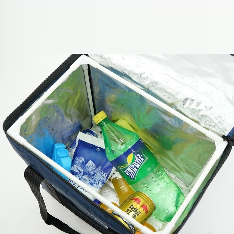 35L Folding Lunch Cooler Bag Support Insulation Thermal Bag Picnic Lunch Box Car Portable Food Ice Pack Refrigerator