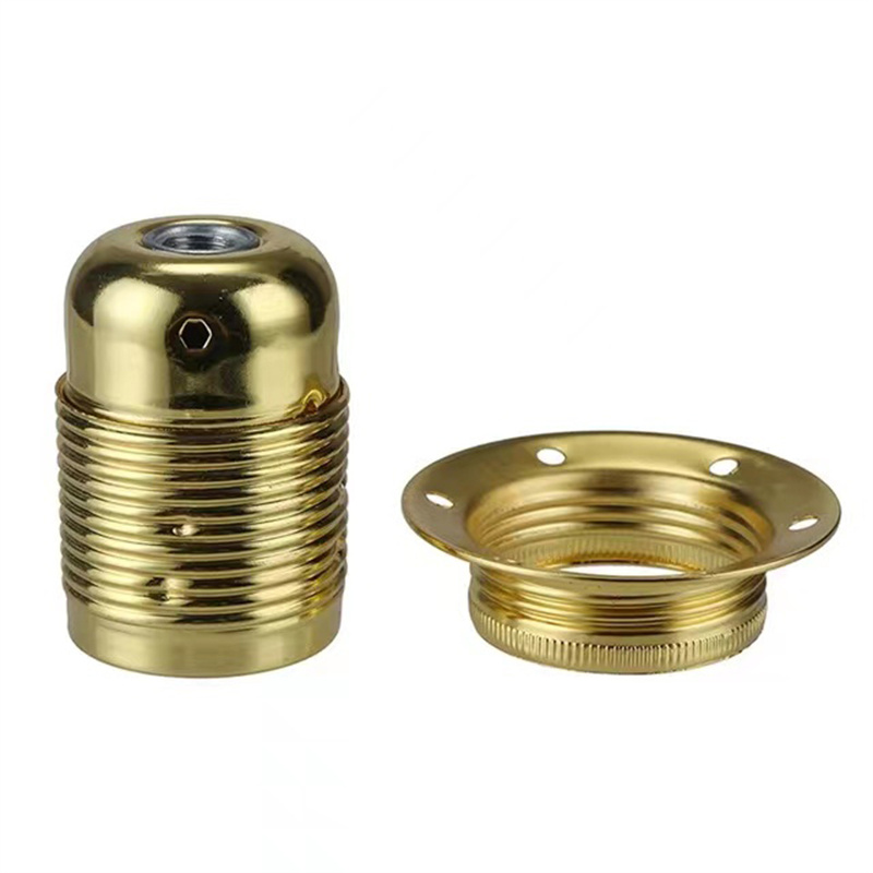 Vintage LED Lamp Holder E27 E26 DIY Industrial Pendant Light Bulb Base With Ring Retro Screw Socket Fitting Adapter Lampholder: Blue
