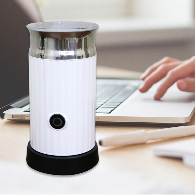 Automatisk mælkeskummer med beholder i rustfrit stål til blød skum cappuccino elektrisk kaffemaskine / køligt eu-stik