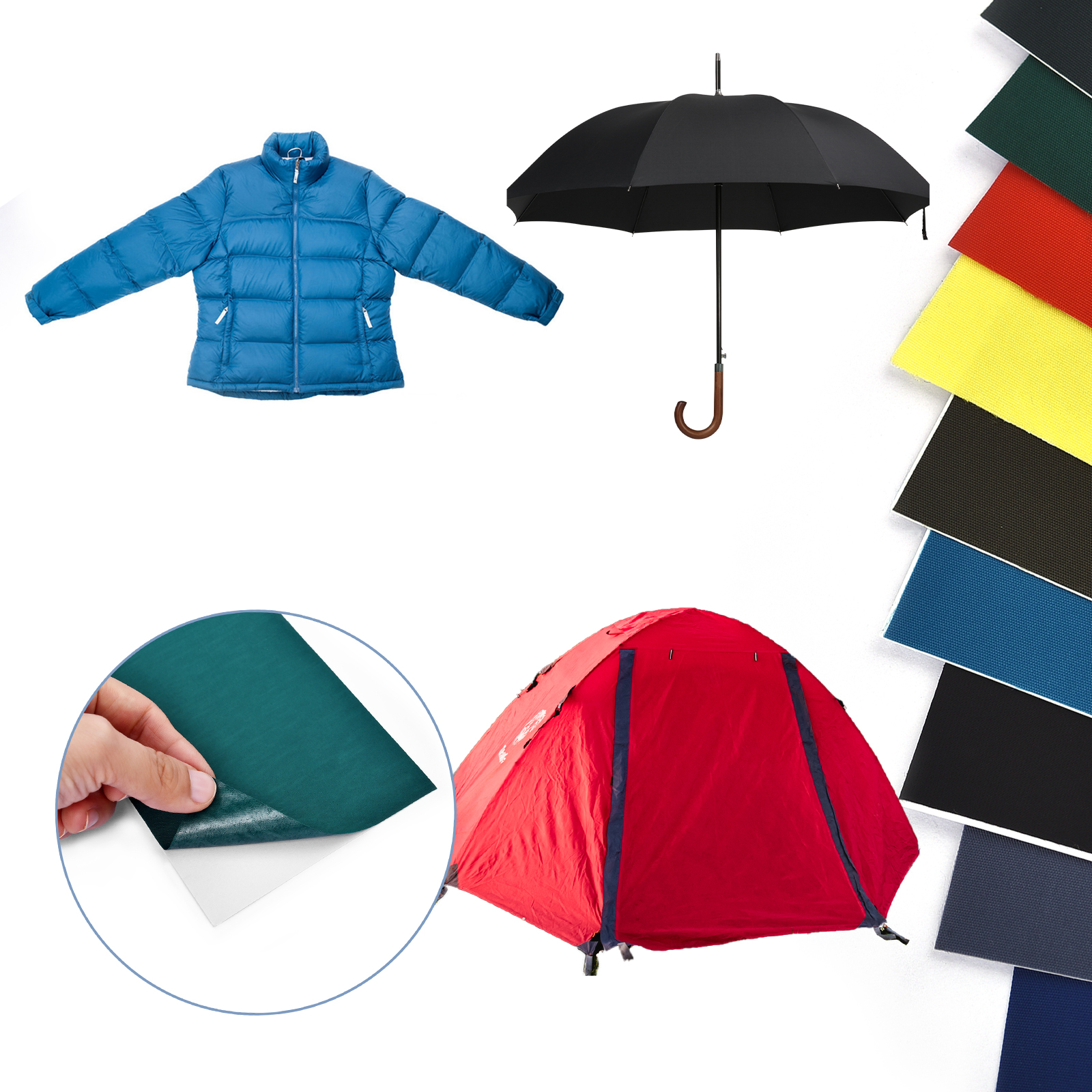 10cm*20cm selvklæbende lapper stofklistermærker til rygsæk, taske, dunjakker, paraplyer, telt, tøj, syning, reparationslapper