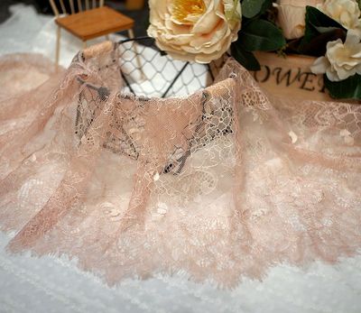 Breite 35CM länge 3 Meter exquisit wimpern spitze DIY kleidung zubehör hohl schleier hochzeit kleid stoff: nackt Rosa