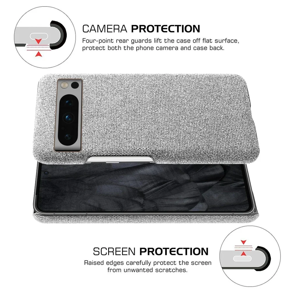 For Google Pixel 8 Pro 7 6 5 Case Luxury Fabric Antiskid Cover For Google Pixel 5G 6a 7a 8 Pro Cloth Capa