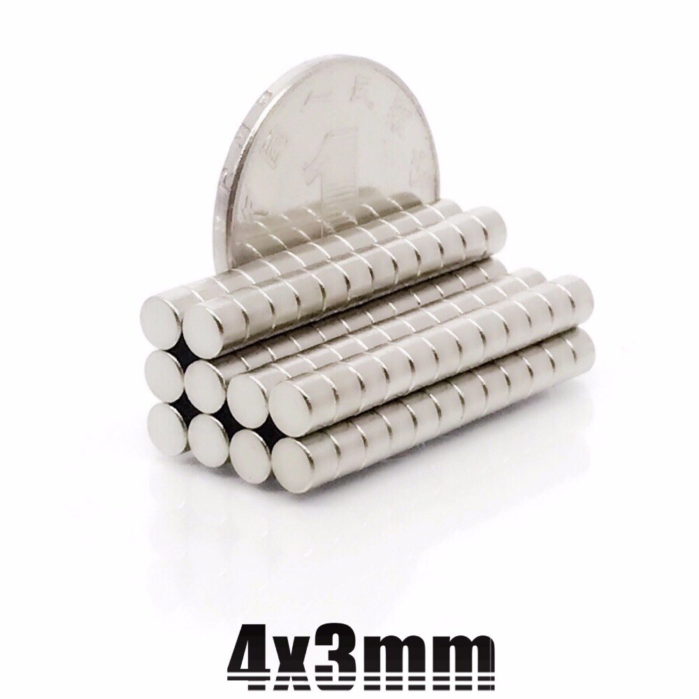 20/50/100/200 stk skivemagnet 4 x 3 mm n35 ndfeb magneter dia 4mm x 3mm neodymmagnet 4*3 mm