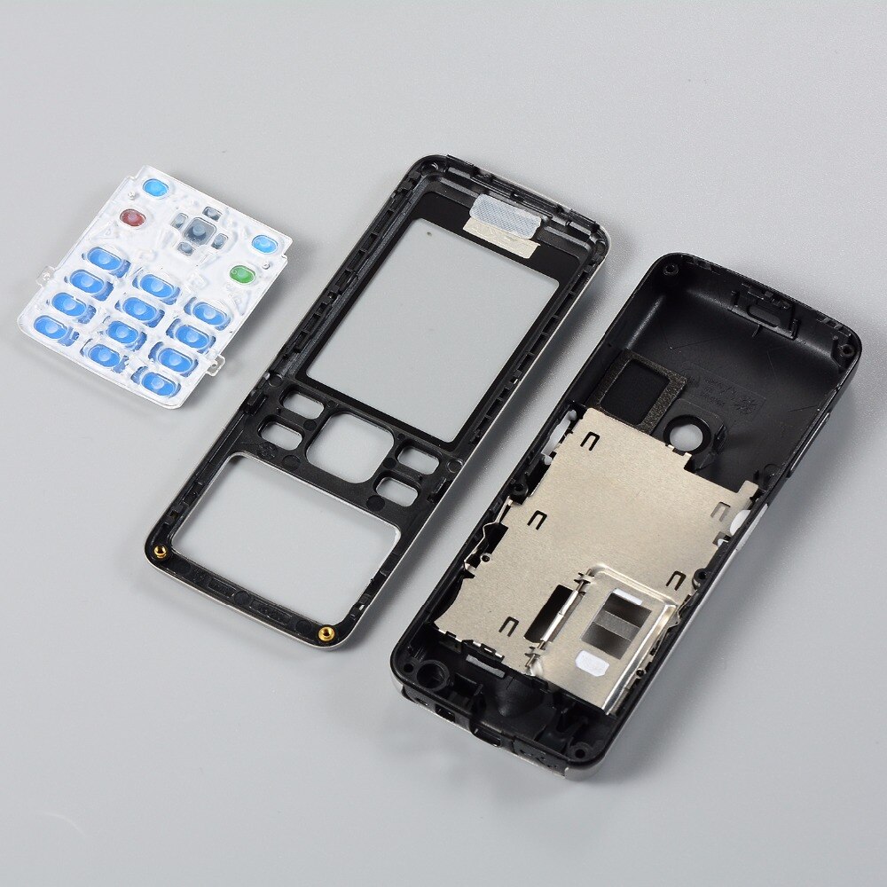 Voor Nokia 6300 Display Cover Midden Frame Behuizing Case + Keyboard Back Deur Engels/Russische Toetsenborden + Gereedschap