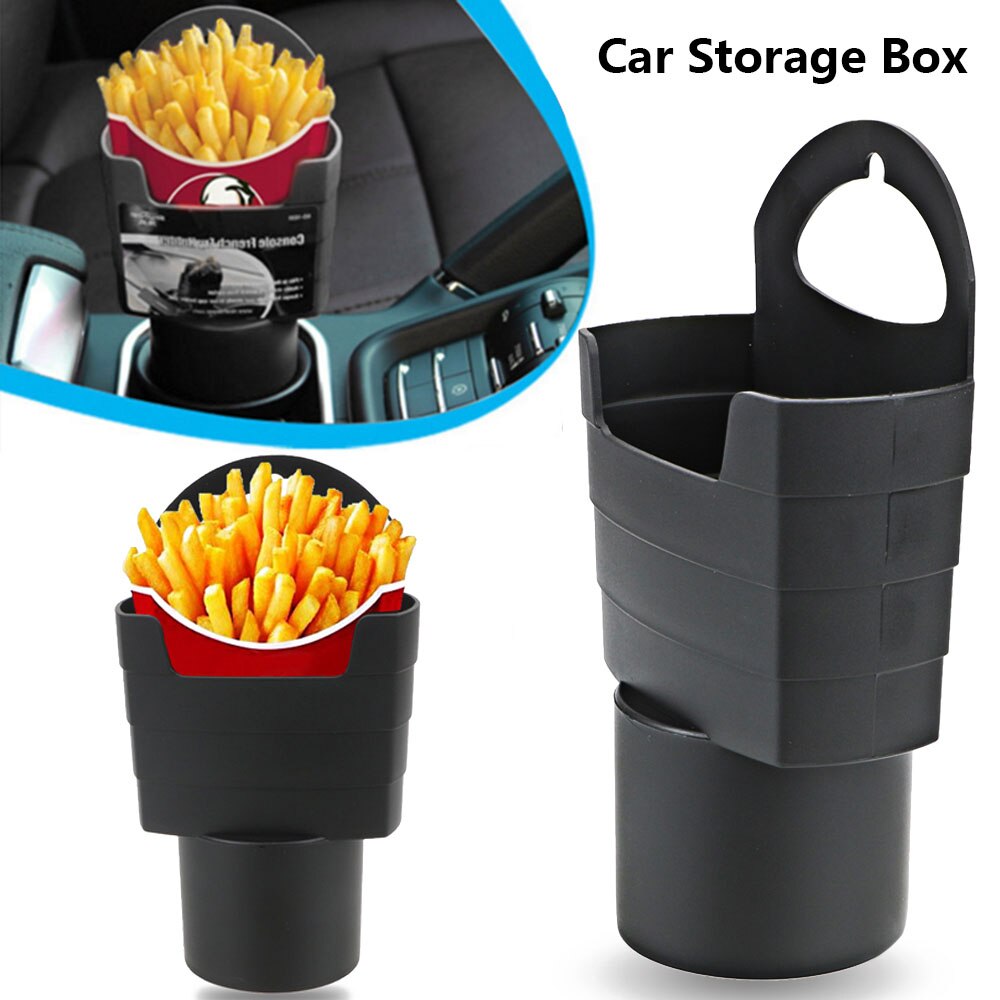 Car French Fries Cup Holder Food Drink Cup Holder Travel Eat In The Car Fries Snacks Box Car-Styling Storage Box Bucket