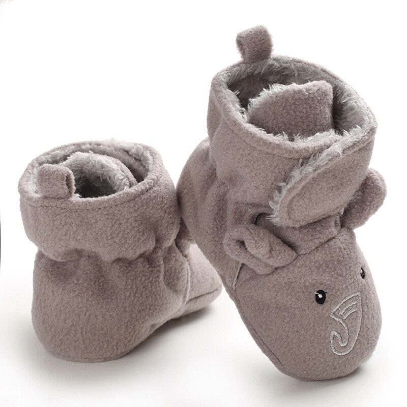 Baby Dier Schoeisel Winter Laarzen Pasgeboren Leuke Cartoon Grijze Olifant Schoenen Meisje Jongen Super Warm Houden Sneeuwveld Booties Presenteert