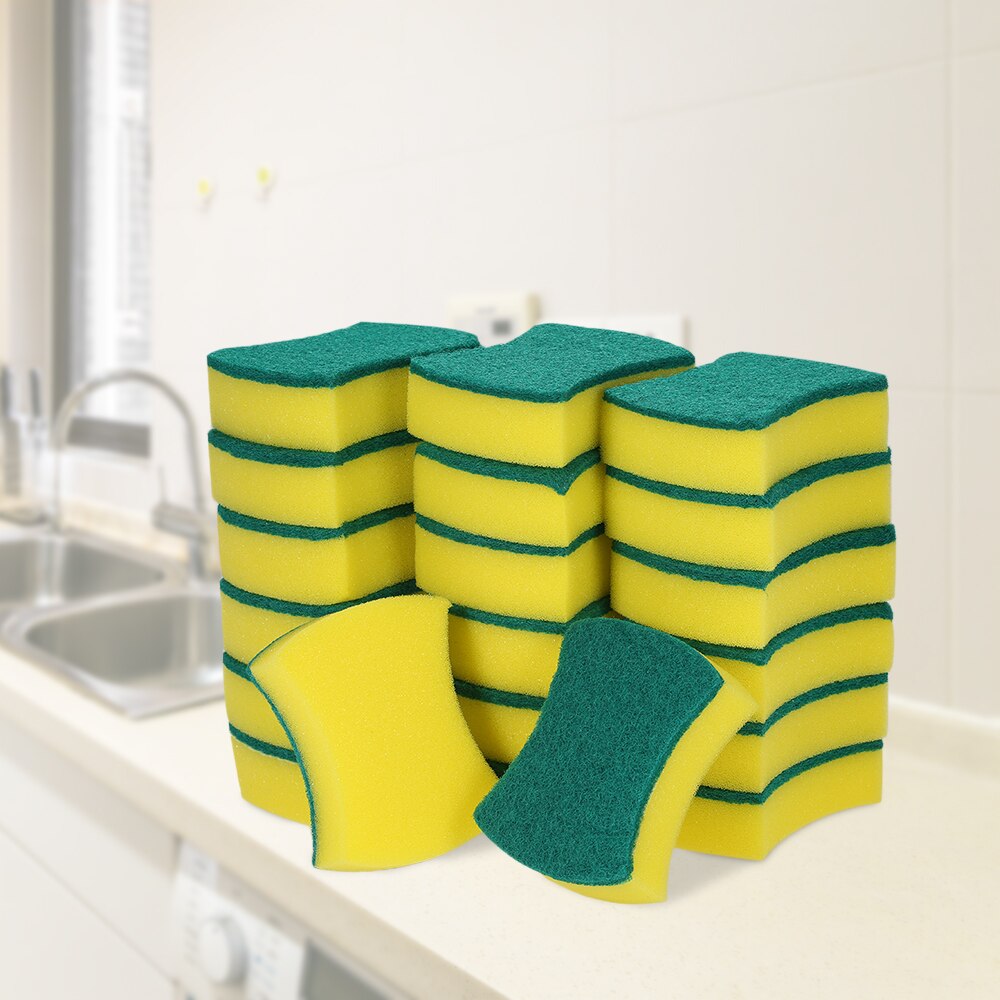 20 Pack Multi-Use Scrub Sponge Extra Thin Magic Cleaning Sponges Scouring Eraser Sponge For Kitchen Bathroom Furniture