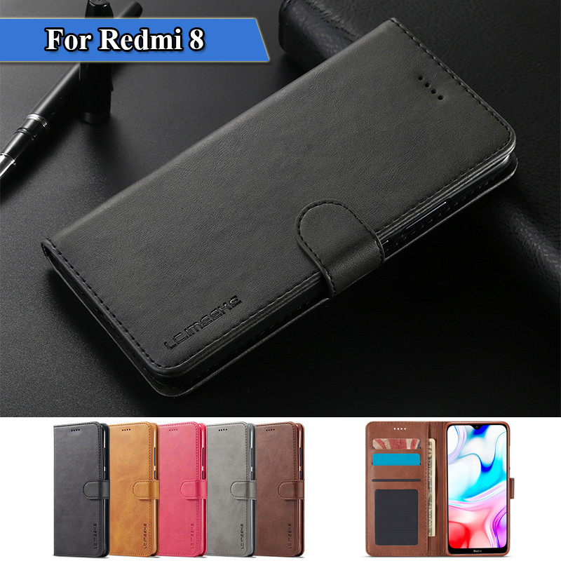 Redmi 8 Case Lederen Vintage Telefoon Gevallen Voor Funda Redmi 8 Case Flip Magnetic Wallet Gevallen Op Xiaomi Redmi 8 cover Redmi 8 Cover