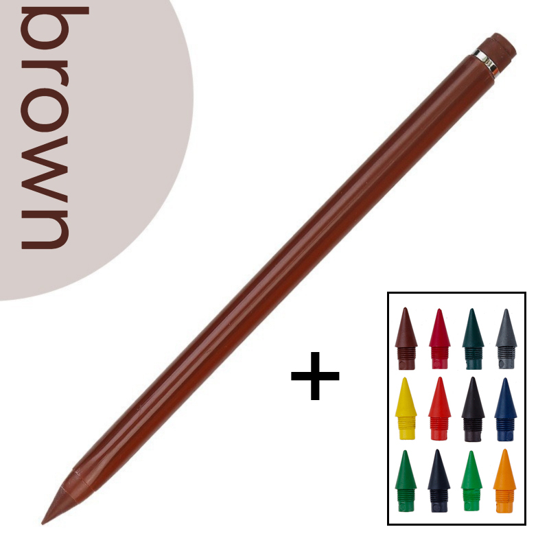 24/13pcs Unlimited Writing Color Pencil With refill set No Ink Novelty Eternal Pencils Pen Art Color Painting School Supplies: PURPLE