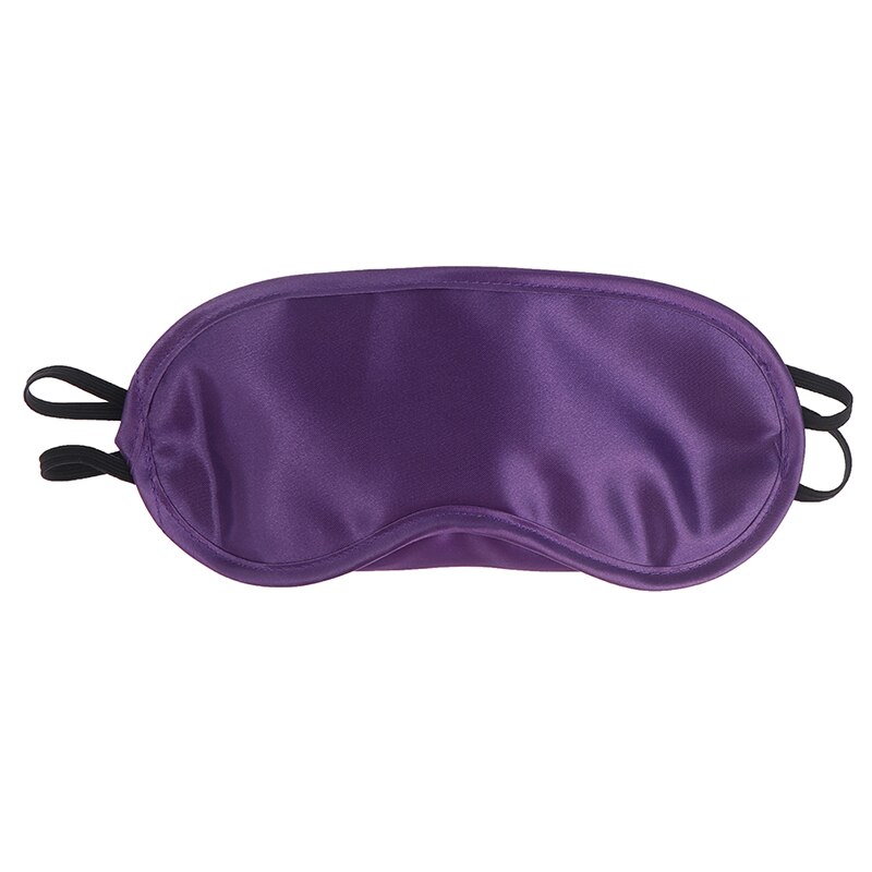 Antifaz para dormir de seda de viaje y con los ojos vendados, suave, con correa elástica, para dormir por la noche, 1 Uds.: purple