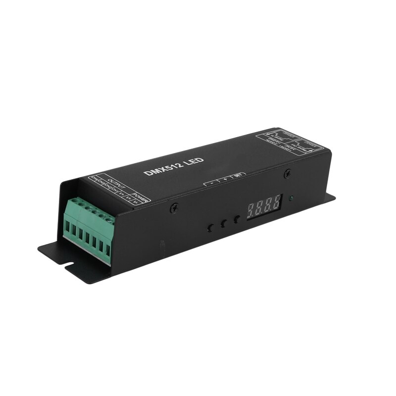 Dmx 512 Digital Display Decoder,Dimming Driver Dmx512 Controller For Led Rgbw Tape Strip Light Rj45 Connection Dc12-24V 20A (4 C