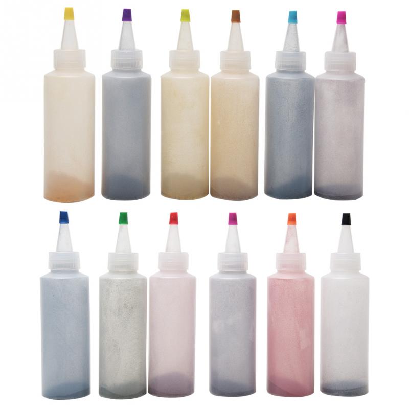 One Step Permanent Paint Making Fabric Textile Decorating Colorful Clothing Tie Dye Kit Pigment Set Painting Tools: 12pcs