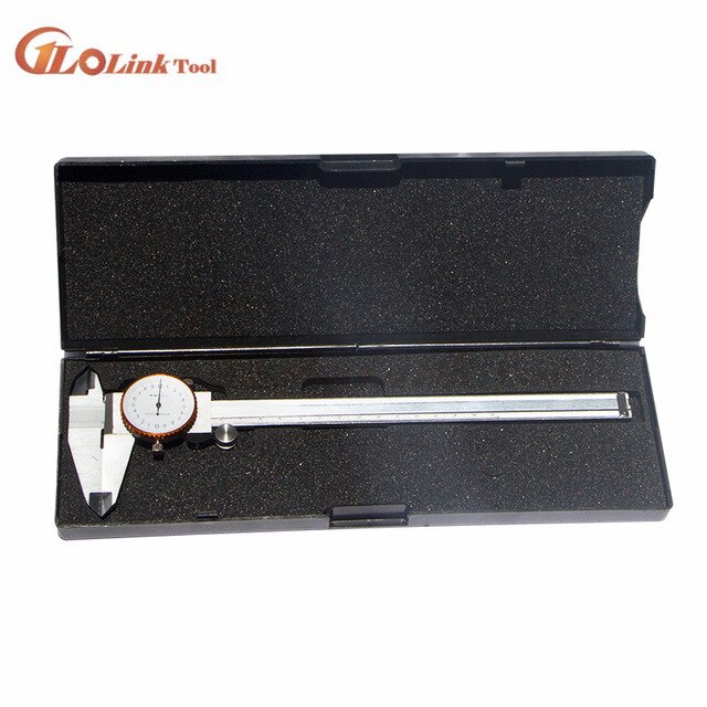 Metric Gauge Measuring Tool Dial Caliper 0-150mm/0.02mm Shock-proof Stainless Steel Precision Vernier Caliper: stainless 150mm