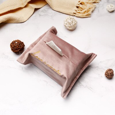 Embroidery craft tissue box, high-density velvet cloth, hand washable tissue box, living room, office, home car tissue box: 1