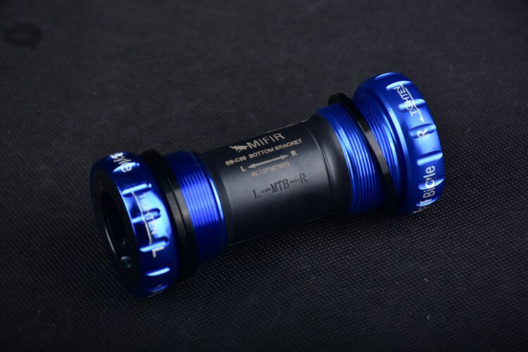 BB-C68 Ordinary Bottom Bracket Road Bicycle Bearing Axis Bottom Bracket Mountain Bike Bottom Bracket Bike Parts: Screw Blue