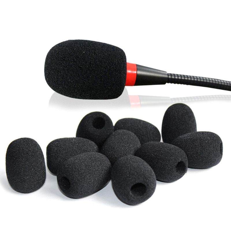 10 stuks microfoon windscherm spons hoes headset microfoon schuim hoes beschermkap vervanging voor zwanenhals vergadermicrofoon