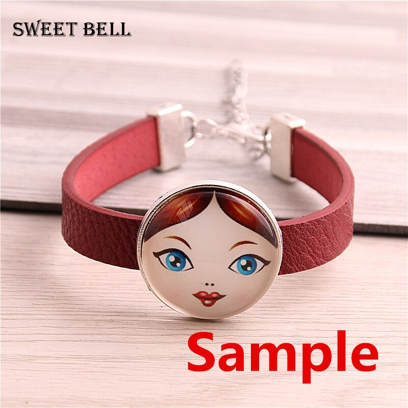 5pc PU Bracelets Bangles Base Setting Cuff Blank Trays Brazel fit 18mm Glass Cameo Dome Cabochon DIY Jewelry Findings D6442