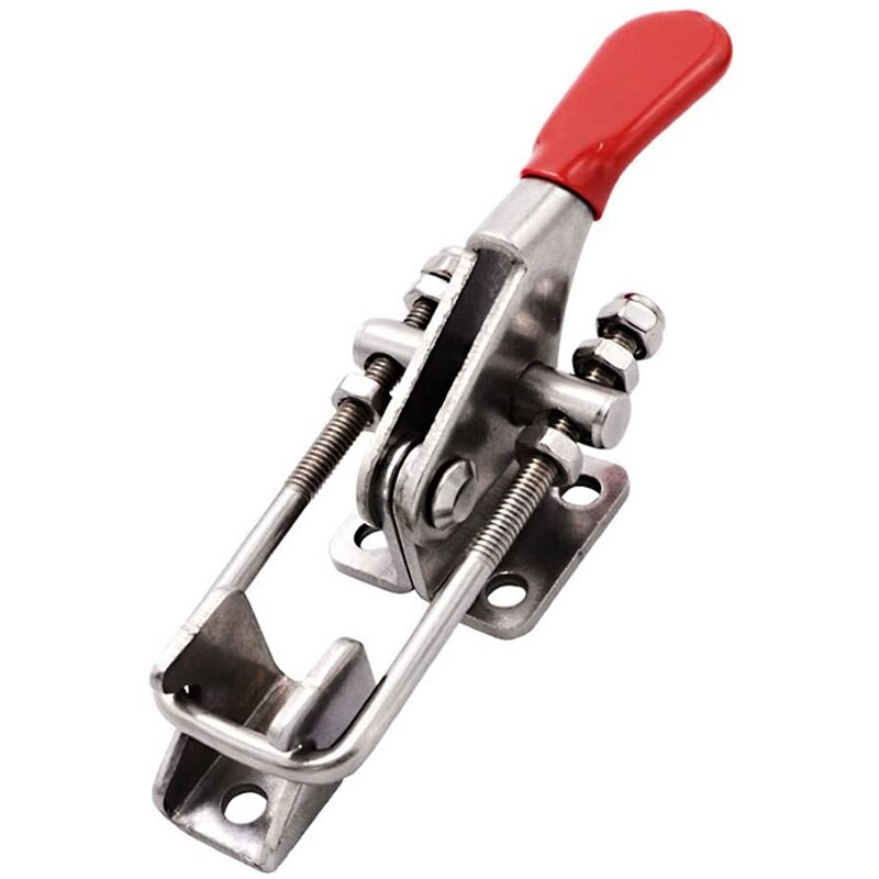 304 Stainless Steel Adjustable Pull Latch Toggle Locking Clasp Latch Lever Clamp Heavy Duty Toggle Bolts Clamps Toggle(4PCS)