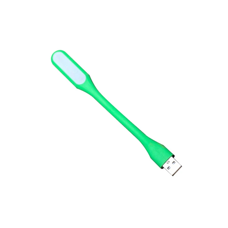 1 2PCS Mini USB LED Licht Tragbare Buch Lesen Nachtlicht Flexible Biegsamen Augenschutz Lampe Für Power Bank computer: WHITE / green