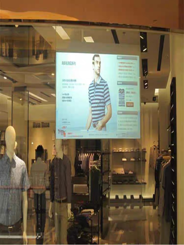 1 stücke 1.524*0,5 m Werbung adhensive Holographische hinten Projektion Film 3D film folie für fenster shop kirche