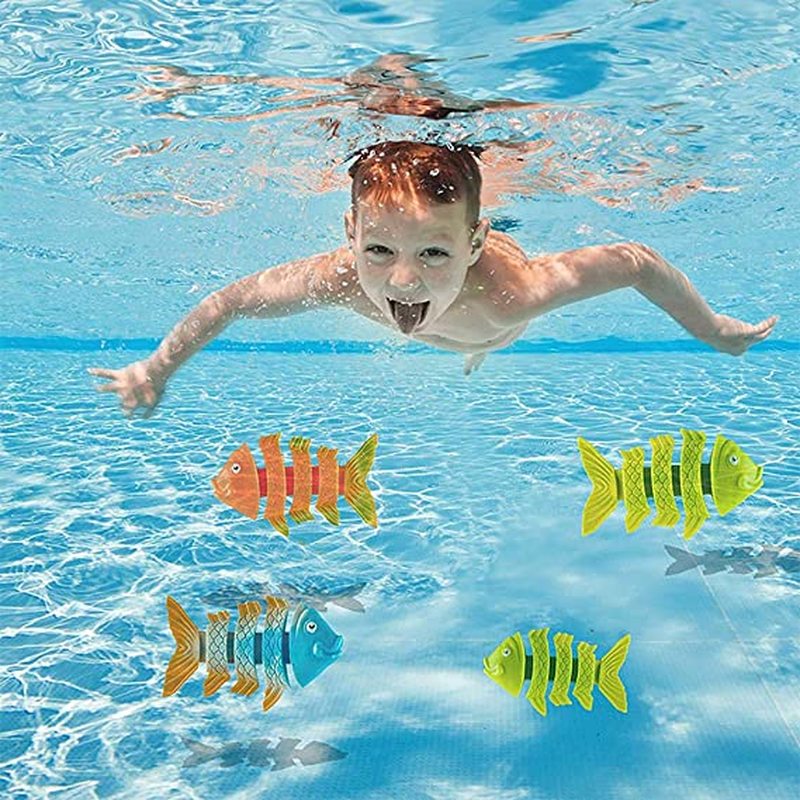 3pcs Diving Fishbone Bath Toy Summer Parent-child Game Swimming Pool Dive Fish Bones Fun Swimming Pool Children's Play Toys