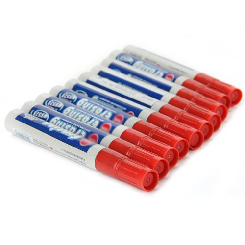 10 PCS Erasable Whiteboard Marker Red Pencil For Office Home School