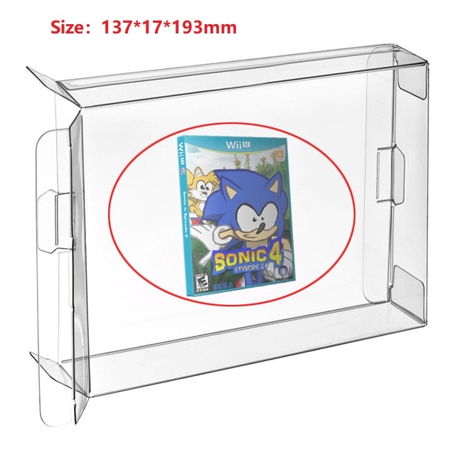 Ruitroliker 20 pièces boîtier de protection transparent étui à cartouche pour Wii U Box jeux