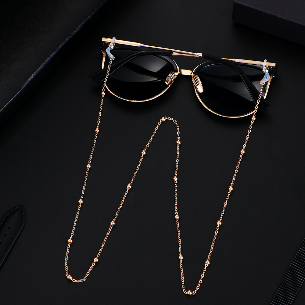 1PC Women Pearls Sunglasses Chains Gold Eyeglasses Chains Sunglasses Holder Necklace Eyewear Retainer Accessories: 3-BZ1334