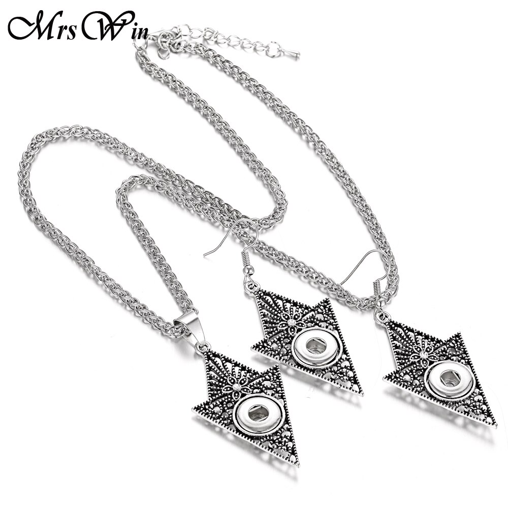 Boutons pression ensemble de bijoux paramètres cristal 12mm 18mm collier pression et 12mm boucles d'oreilles pression pour les femmes bouton pression boucles d'oreilles pendentif collier: 8