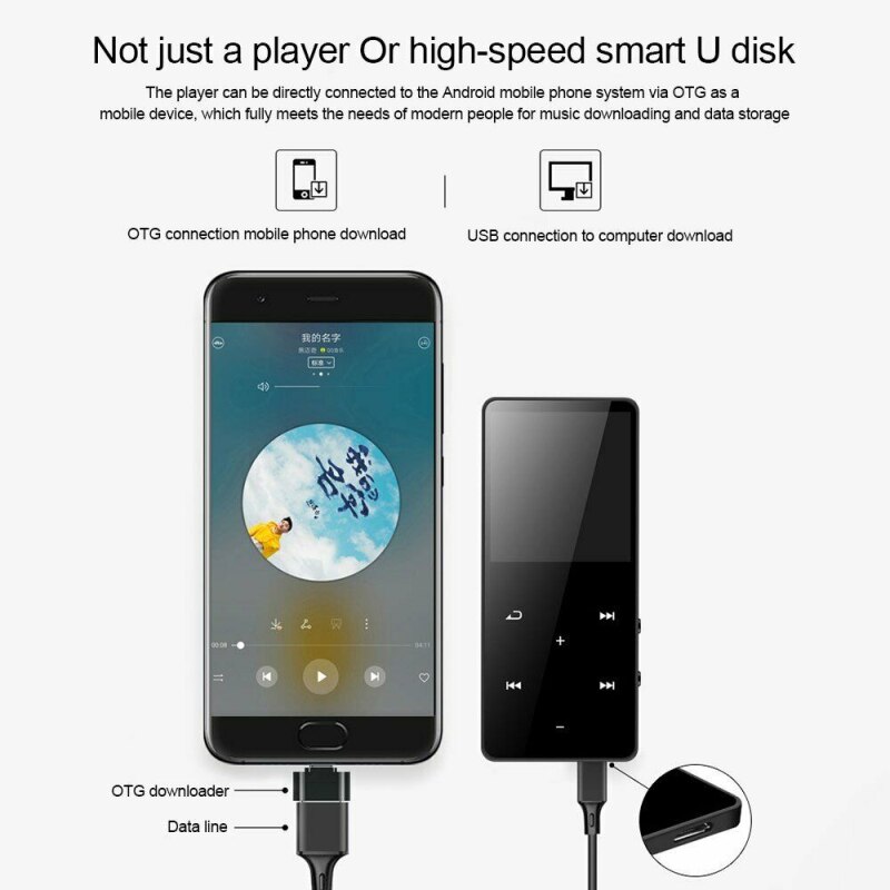 3C YZ MP4 Player With Bluetooth 4GB 8GB 16GB Music Player With Touch Key Fm Radio Video Play E-book Hifi Player MP4