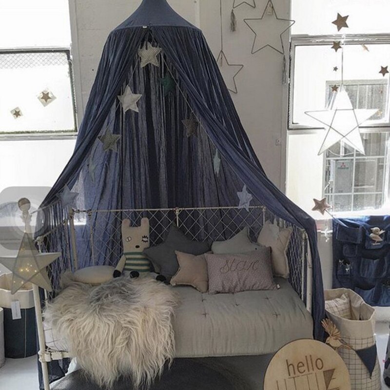 KAMIMI Baby Bed Curtain Children Room Decoration Crib Netting Baby Tent Washed Cotton Cloth Hung Dome Baby Mosquito Net Photogra