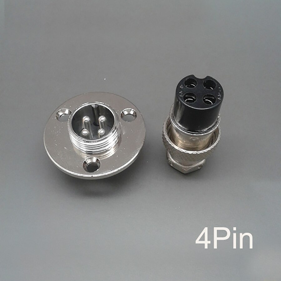 1Set GX16 with 3 Hole Flange Aviation Connector XLR 16mm 2 3 4 5 6 7 8 9 Pin Female Plug Male Chassis Mount Circular Socket