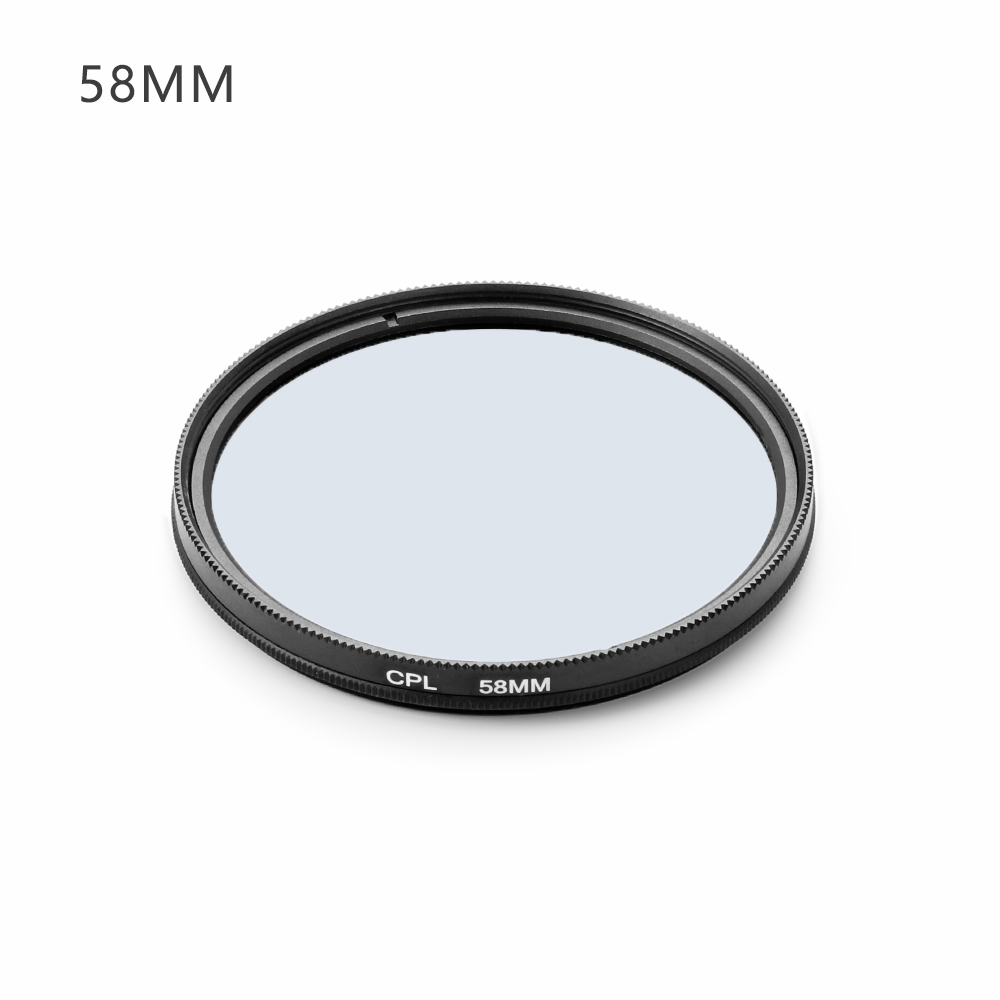 Camera Accessories For Canon Nikon DSLR Camera Lens Polarizing CPL Filter 37/49/52/55/58/62/67/72/77/82mm: 58MM