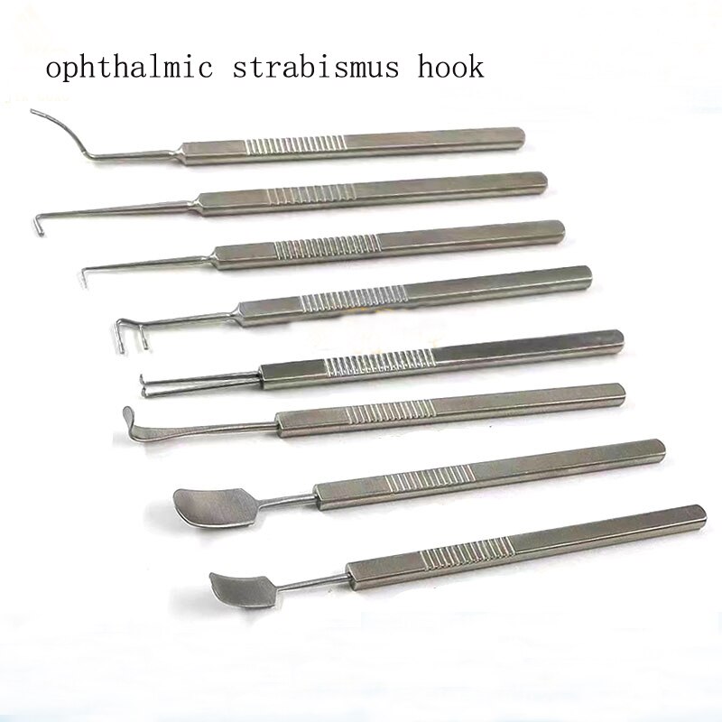 Ophthalmology strabismus hook strabismus pull hook eye pull hook with hole without hole round head flat head pull hook