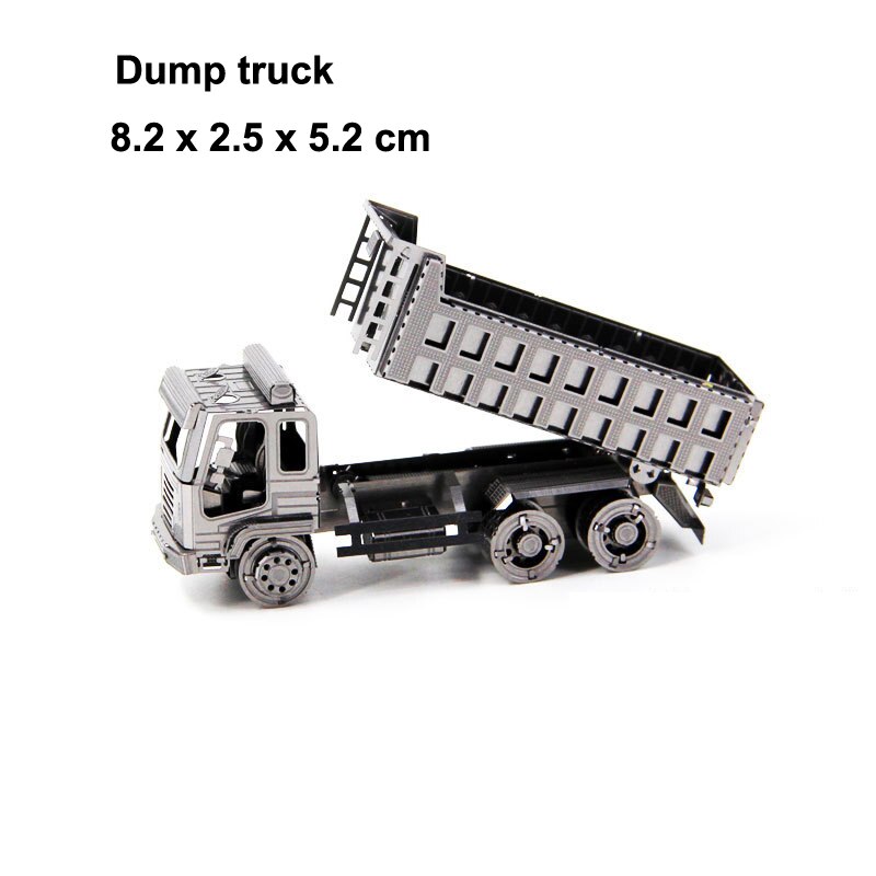 Engineering vehicle 3D Metal Puzzle Wheel Loader Crawler Crane Truck model KITS Assemble Jigsaw Puzzle Toys For Children: 55-Dump truck