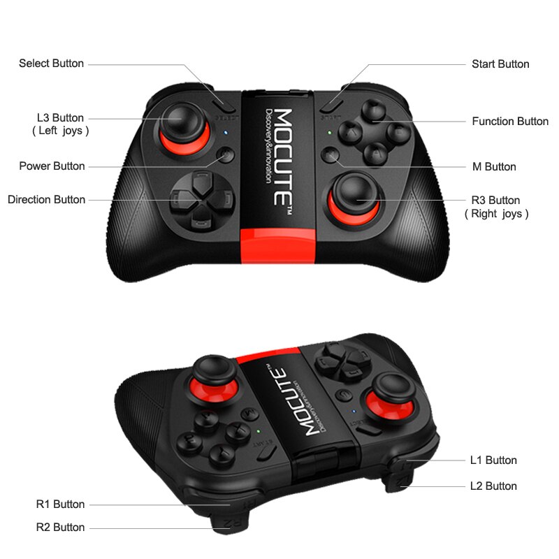 MOCUTE 050 Controller Wireless Gamepad Remote Joystick For IOS Android Tablet TV Box Holder Stander VR Smartphone Gamepad
