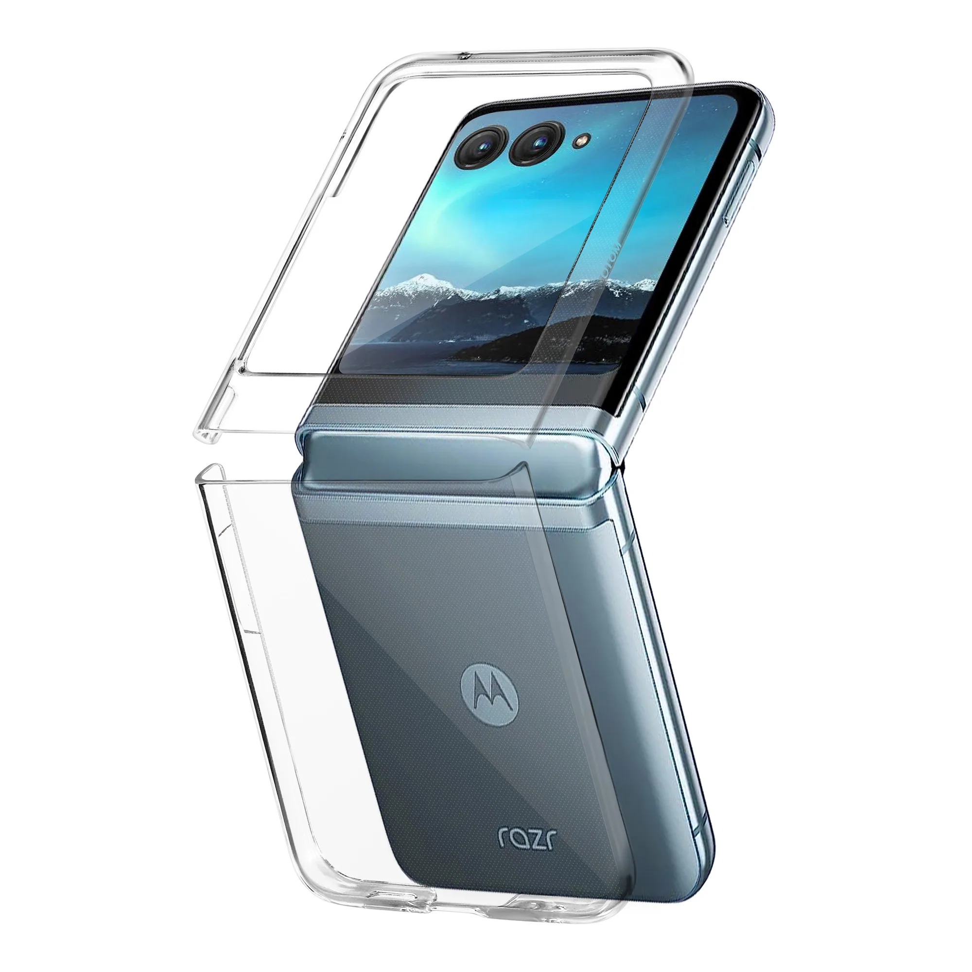Étui rigide transparent pour MOTOROLA MOTO RAZR 40 60 Ultra Razr40 Plus Razr 50 ultra 2022 5G, Protection contre les chutes, housse de téléphone fine
