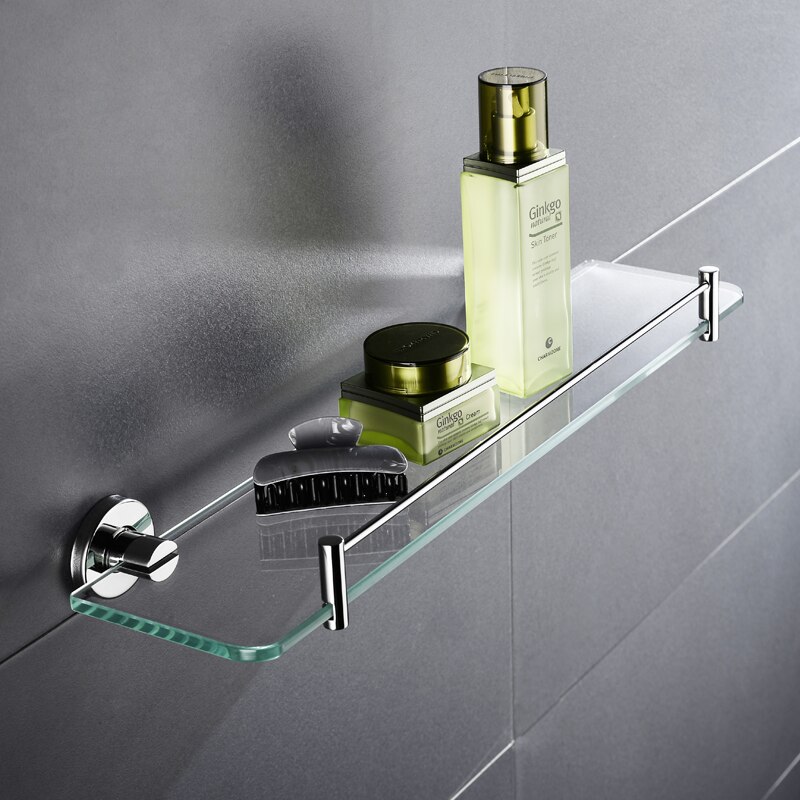SUS 304 in Acciaio Inox Attrezzatue e Accessori per il Bagno impostato Cromo Lucido Mensola di Vetro di Carta di Supporto Del Tovagliolo asciugamano sbarra Gancio Accessori per il Bagno