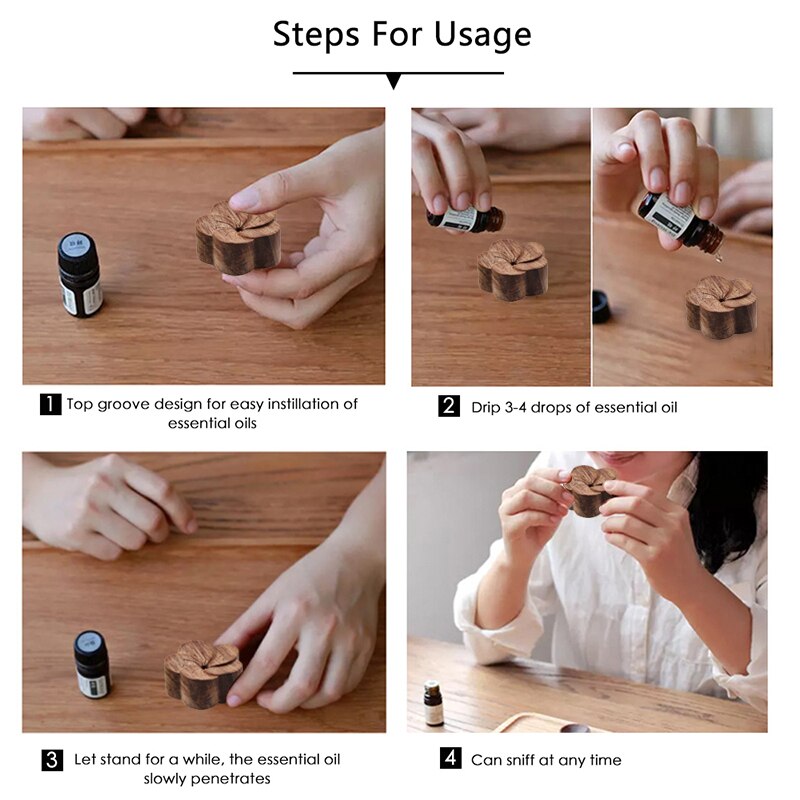 Essential Oil Diffused Wood Aromatherapy Diffuser For Essential Oils Car diffused Wood Refreshing Sleep Aid Home Decor