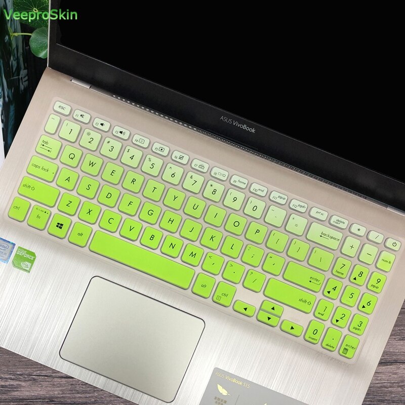 15.6 inch Keyboard Cover skin For Asus VivoBook 15 X512FL X512UF X512UA X512FA X512da X512UB F512 F512U F512DA X512 Y5000U: fadegreen