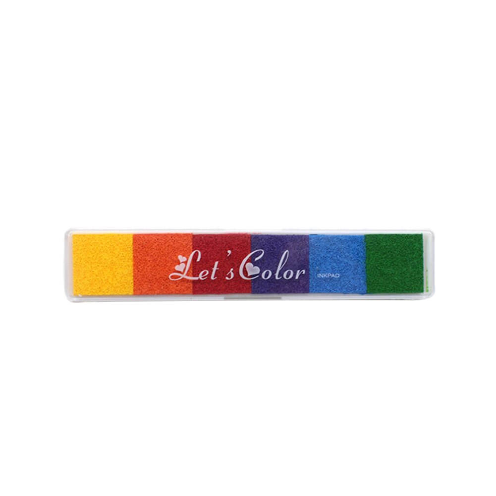 Fingeraftryk blækpude gradient farve gummi blækpude stempel fingeraftryk til børn børn 88. jan: Farve 10